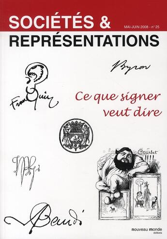 Couverture du livre « La signature » de  aux éditions Nouveau Monde