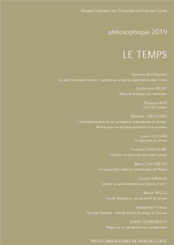 Couverture du livre « Philosophique 2019. le temps » de Louis Ucciani aux éditions Pu De Franche Comte