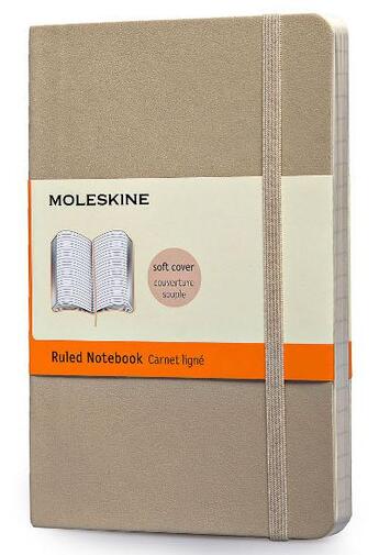 Couverture du livre « Carnet kaki/beige couverture souple poche ligné » de Moleskine aux éditions Moleskine Papet