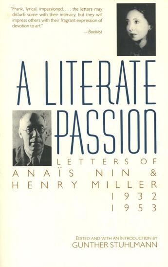 Couverture du livre « A Literate Passion » de Henry Miller aux éditions Houghton Mifflin Harcourt