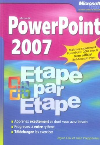 Couverture du livre « Powerpoint 2007 » de Cox+Preppernau aux éditions Dunod