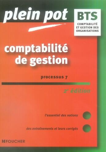 Couverture du livre « Comptabilite De Gestion ; Processus 7 » de Henri Davasse aux éditions Foucher