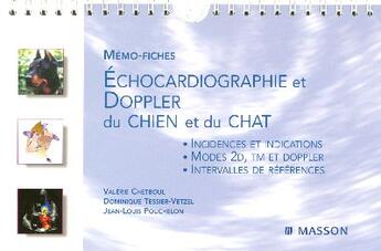 Couverture du livre « Echocardiographie et doppler du chien et du chat » de  aux éditions Elsevier-masson