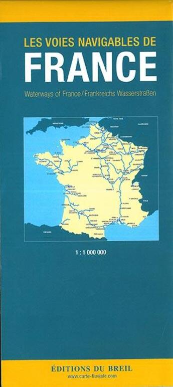 Couverture du livre « Voies navigables france (carte) » de  aux éditions Breil