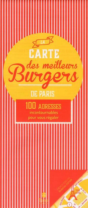 Couverture du livre « La carte des meilleurs burgers de Paris » de  aux éditions Tana