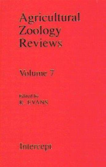 Couverture du livre « Agricultural zoology reviews volume 7 » de Evans aux éditions Intercept