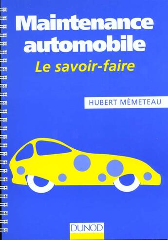 Couverture du livre « Maintenance Automobile » de Hubert Memeteau aux éditions Dunod