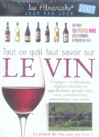 Couverture du livre « Tout ce qu'il faut savoir sur le vin » de M Esquerre aux éditions Editions 365