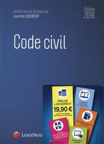 Couverture du livre « Code civil (édition 2016) » de Laurent Leveneur aux éditions Lexisnexis