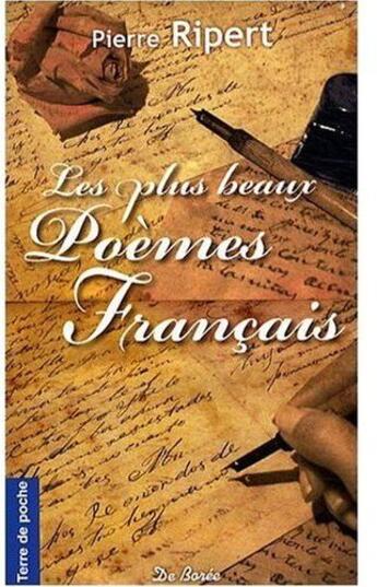 Couverture du livre « Les plus beaux poèmes français » de Pierre Ripert aux éditions De Boree