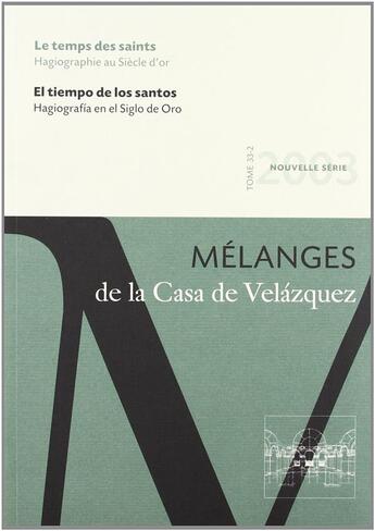 Couverture du livre « Revue Melanges T.33-2 » de Revue Melanges aux éditions Casa De Velasquez