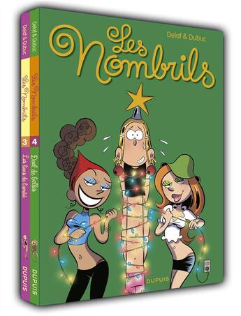 Couverture du livre « Les nombrils : coffret vol.2 : Tomes 3 et 4 » de Maryse Dubuc et Delaf aux éditions Dupuis