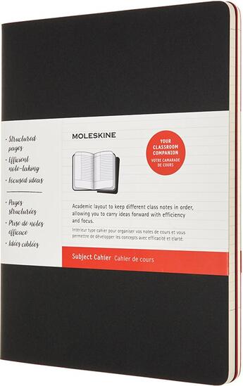 Couverture du livre « Cahier de notes a4 noir et rouge 2ex » de Moleskine aux éditions Moleskine