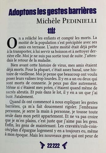 Couverture du livre « Adoptons les gestes barrières » de Michèle Pedinielli aux éditions Ours Editions