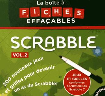 Couverture du livre « Boîte Scrabble fiches effacables » de  aux éditions Marabout