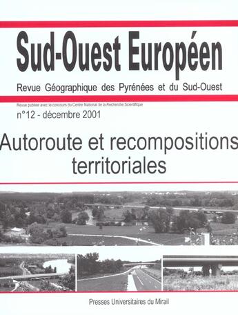 Couverture du livre « Autoroute et recompositions territoriales » de  aux éditions Pu Du Midi