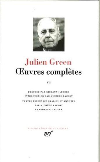 Couverture du livre « Oeuvres complètes t.7 » de Julien Green aux éditions Gallimard