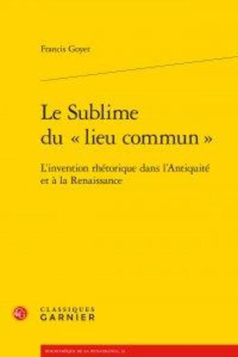 Couverture du livre « Le sublime du 