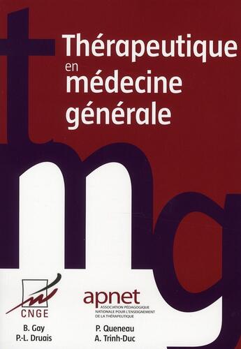 Couverture du livre « Thérapeutique en médecine générale » de  aux éditions Wolters Kluwer