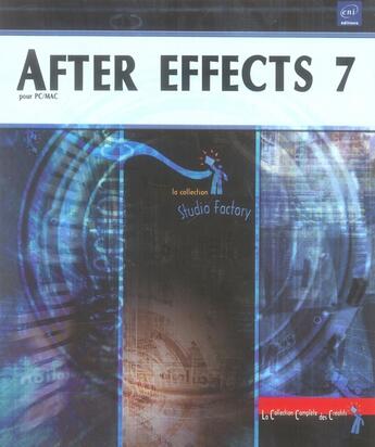 Couverture du livre « After effects 7 ; pour pc et mac » de Malko Pouchin aux éditions Eni