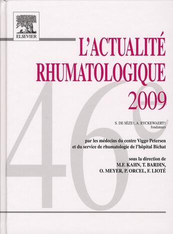 Couverture du livre « L'actualité rhumatologique (édition 2009) » de Kahn et Bardin et Liote et Orcel et Meyer aux éditions Elsevier-masson