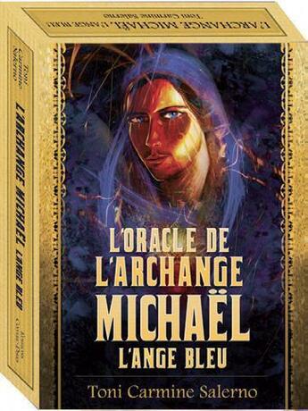 Couverture du livre « L'oracle de l'archange Michaël, l'ange bleu ; coffret » de Toni Carmine Salerno aux éditions Contre-dires