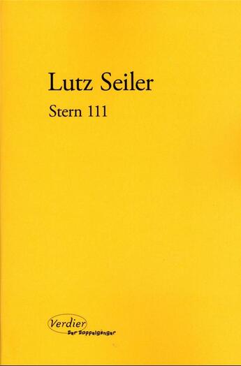 Couverture du livre « Stern 111 » de Lutz Seiler aux éditions Verdier