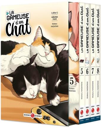 Couverture du livre « La gameuse et son chat : coffret Tomes 5 à 8 » de Wataru Nadatani aux éditions Bamboo