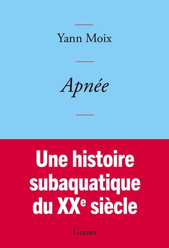 Couverture du livre « Apnée » de Yann Moix aux éditions Grasset