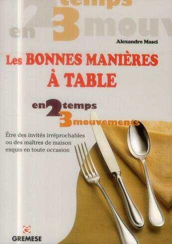 Couverture du livre « Les bonnes manières à table » de Sandro Masci aux éditions Gremese