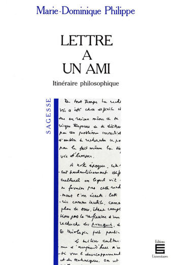 Couverture du livre « Lettre à un ami » de Philippe Marie-Domin aux éditions Editions Universitaires