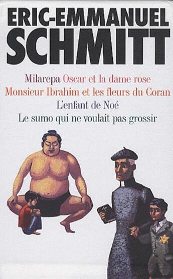 Couverture du livre « Coffret cycle de l'invisible ; Milarepa Oscar et la dame rose, monsieur Ibrahim et les fleurs du Coran, l'enfant de Noé, le sumo qui ne voulait pas grossir » de Éric-Emmanuel Schmitt aux éditions Albin Michel