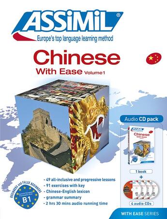 Couverture du livre « Pack Cd Chinese 1 With Ease » de Philippe Kantor aux éditions Assimil