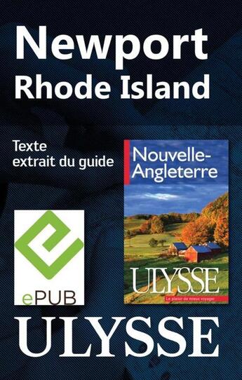 Couverture du livre « Newport, Rhode Island » de  aux éditions Ulysse