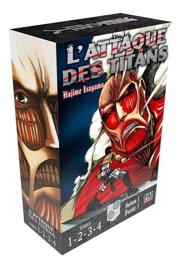 Couverture du livre « L'attaque des titans : coffret Intégrale vol.1 : Tomes 1 à 4 » de Hajime Isayama aux éditions Pika