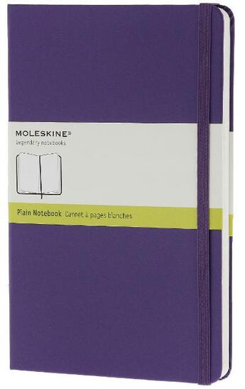 Couverture du livre « Carnet blanc - grand format - couverture rigide violet brillant » de Moleskine aux éditions Moleskine Papet