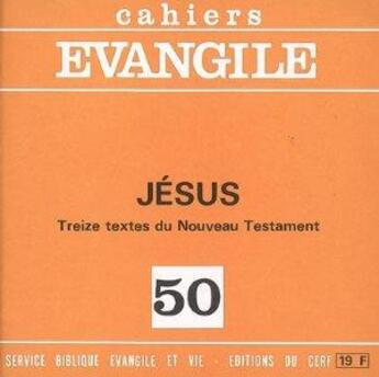 Couverture du livre « Cahiers De L'Evangile N.50 » de  aux éditions Cerf