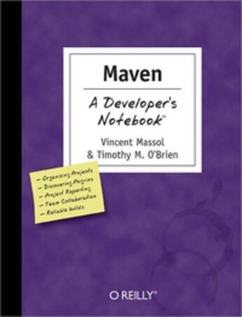 Couverture du livre « Maven : a developer's notebook » de Massol aux éditions O Reilly & Ass