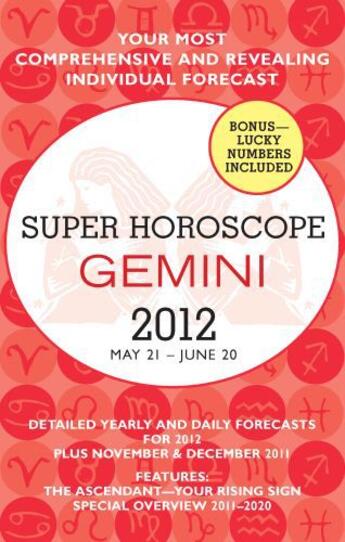 Couverture du livre « Gemini(Super Horoscopes 2012) » de Beim Margarete aux éditions Penguin Group Us