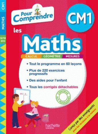 Couverture du livre « Pour comprendre maths cm1 » de Jean-Paul Blanc aux éditions Hachette Education