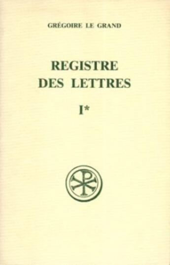 Couverture du livre « Registre des lettres t.1 » de  aux éditions Cerf