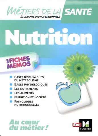 Couverture du livre « Nutrition ; en fiches mémos » de  aux éditions Foucher