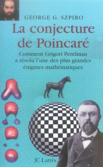 Couverture du livre « La conjecture de Poincaré » de Szpiro-G aux éditions Lattes