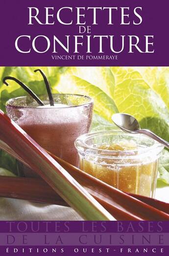 Couverture du livre « Recettes de confiture » de De Pommeray Vincent aux éditions Ouest France