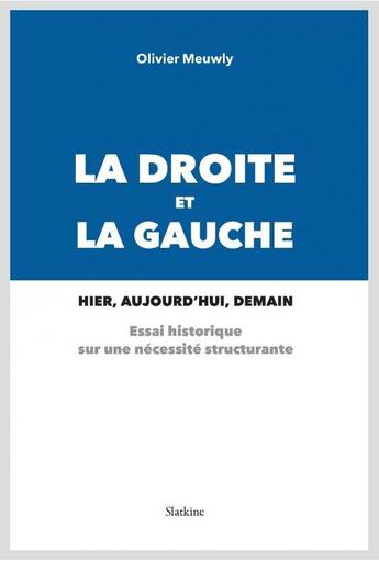 Couverture du livre « La droite et la gauche hier, aujourd'hui et demain ; essai historique sur une nécessité structurante » de Olivier Meuwly aux éditions Slatkine