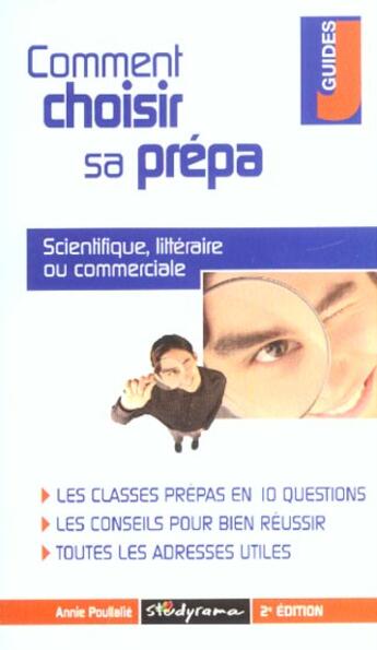 Couverture du livre « Comment choisir sa prepa ? » de Annie Poullalie aux éditions Studyrama