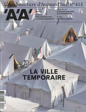 Couverture du livre « L'architecture d'aujourd'hui juillet n 413 la ville temporaire juillet 2016 » de  aux éditions Archipress