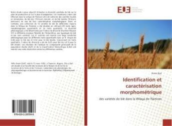 Couverture du livre « Identification et caractérisation morphométrique » de Ikram Djat aux éditions Editions Universitaires Europeennes