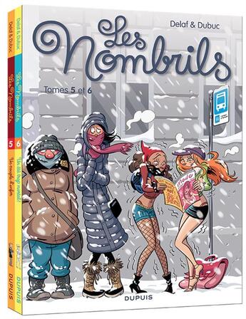 Couverture du livre « Les nombrils : coffret vol.3 : Tomes 5 et 6 » de Maryse Dubuc et Delaf aux éditions Dupuis