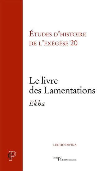 Couverture du livre « Le livre des lamentations » de Matthieu Arnold aux éditions Cerf